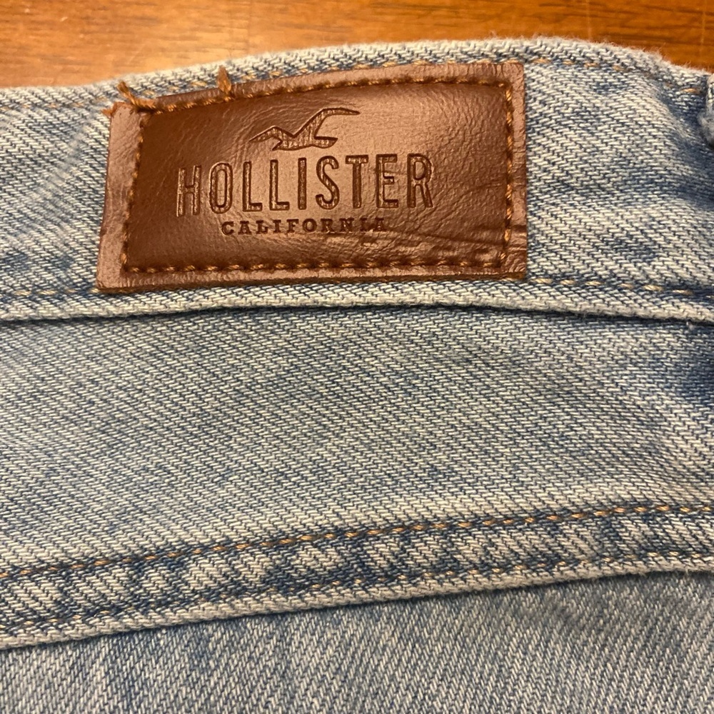 Hollister Light Blue Distressed Mini Skirt 9 - Picture 3 of 4